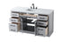 Elegant Lighting Alden Vanity Cabinet 2Dr7Dw 60 Inch W x 22 Inch D x 35 Inch H in Grey Model: VF29760GR