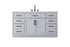Elegant Lighting Alden Vanity Cabinet 2Dr7Dw 60 Inch W x 22 Inch D x 35 Inch H in Grey Model: VF29760GR