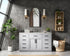 Elegant Lighting Alden Vanity Cabinet 2Dr7Dw 60 Inch W x 22 Inch D x 35 Inch H in Grey Model: VF29760GR