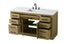 Elegant Lighting Alden Vanity Cabinet 2Dr7Dw 60 Inch W x 22 Inch D x 35 Inch H in Honey Brown Model: VF29760MHB