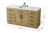 Elegant Lighting Alden Vanity Cabinet 2Dr7Dw 60 Inch W x 22 Inch D x 35 Inch H in Honey Brown Model: VF29760MHB