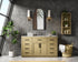 Elegant Lighting Alden Vanity Cabinet 2Dr7Dw 60 Inch W x 22 Inch D x 35 Inch H in Honey Brown Model: VF29760MHB