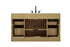 Elegant Lighting Alden Vanity Cabinet 2Dr7Dw 60 Inch W x 22 Inch D x 35 Inch H in Honey Brown Model: VF29760MHB