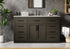 Elegant Lighting Alden Vanity Cabinet 2Dr7Dw 60 Inch W x 22 Inch D x 35 Inch H in Mocha Brown Model: VF29760MMB