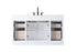 Elegant Lighting Alden Vanity Cabinet 2Dr7Dw 60 Inch W x 22 Inch D x 35 Inch H in White Model: VF29760WH