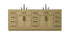 Elegant Lighting Alden Vanity Cabinet 4Dr11Dw 84 Inch W x 22 Inch D x 35 Inch H in Honey Brown Model: VF29784DMHB