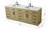 Elegant Lighting Alden Vanity Cabinet 4Dr11Dw 84 Inch W x 22 Inch D x 35 Inch H in Honey Brown Model: VF29784DMHB