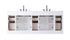 Elegant Lighting Alden Vanity Cabinet 4Dr11Dw 84 Inch W x 22 Inch D x 35 Inch H in White Model: VF29784DWH