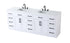 Elegant Lighting Alden Vanity Cabinet 4Dr11Dw 84 Inch W x 22 Inch D x 35 Inch H in White Model: VF29784DWH