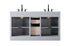Elegant Lighting Alden Vanity Cabinet 4Dr5Dw 60 Inch W x 22 Inch D x 35 Inch H in Grey Model: VF29760DGR