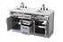 Elegant Lighting Alden Vanity Cabinet 4Dr5Dw 60 Inch W x 22 Inch D x 35 Inch H in Grey Model: VF29760DGR