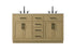 Elegant Lighting Alden Vanity Cabinet 4Dr5Dw 60 Inch W x 22 Inch D x 35 Inch H in Honey Brown Model: VF29760DMHB