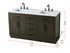 Elegant Lighting Alden Vanity Cabinet 4Dr5Dw 60 Inch W x 22 Inch D x 35 Inch H in Mocha Brown Model: VF29760DMMB