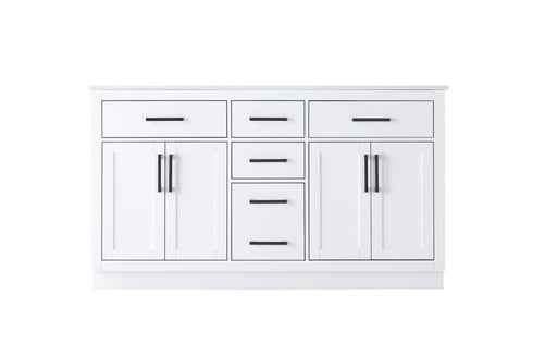 Elegant Lighting Alden Vanity Cabinet 4Dr5Dw 60 Inch W x 22 Inch D x 35 Inch H in White Model: VF29760DWH