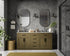 Elegant Lighting Alden Vanity Cabinet 4Dr5Dw 72 Inch W x 22 Inch D x 35 Inch H in Chestnut Brown Model: VF29772DMCB
