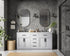 Elegant Lighting Alden Vanity Cabinet 4Dr5Dw 72 Inch W x 22 Inch D x 35 Inch H in Grey Model: VF29772DGR