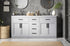 Elegant Lighting Alden Vanity Cabinet 4Dr5Dw 72 Inch W x 22 Inch D x 35 Inch H in Grey Model: VF29772DGR
