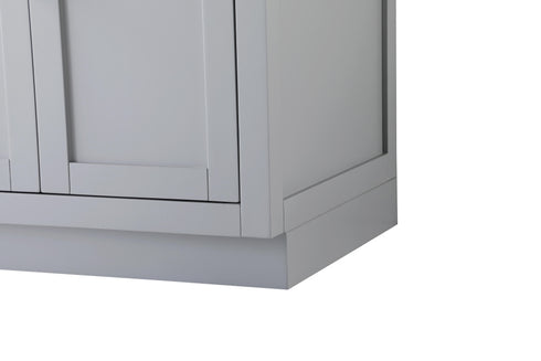 Elegant Lighting Alden Vanity Cabinet 4Dr5Dw 72 Inch W x 22 Inch D x 35 Inch H in Grey Model: VF29772DGR