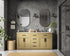 Elegant Lighting Alden Vanity Cabinet 4Dr5Dw 72 Inch W x 22 Inch D x 35 Inch H in Honey Brown Model: VF29772DMHB