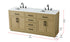 Elegant Lighting Alden Vanity Cabinet 4Dr5Dw 72 Inch W x 22 Inch D x 35 Inch H in Honey Brown Model: VF29772DMHB