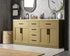 Elegant Lighting Alden Vanity Cabinet 4Dr5Dw 72 Inch W x 22 Inch D x 35 Inch H in Honey Brown Model: VF29772DMHB