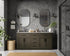 Elegant Lighting Alden Vanity Cabinet 4Dr5Dw 72 Inch W x 22 Inch D x 35 Inch H in Mocha Brown Model: VF29772DMMB