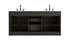Elegant Lighting Alden Vanity Cabinet 4Dr5Dw 72 Inch W x 22 Inch D x 35 Inch H in Mocha Brown Model: VF29772DMMB