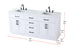Elegant Lighting Alden Vanity Cabinet 4Dr5Dw 72 Inch W x 22 Inch D x 35 Inch H in White Model: VF29772DWH