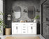 Elegant Lighting Alden Vanity Cabinet 4Dr5Dw 72 Inch W x 22 Inch D x 35 Inch H in White Model: VF29772DWH