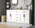 Elegant Lighting Alden Vanity Cabinet 4Dr5Dw 72 Inch W x 22 Inch D x 35 Inch H in White Model: VF29772DWH