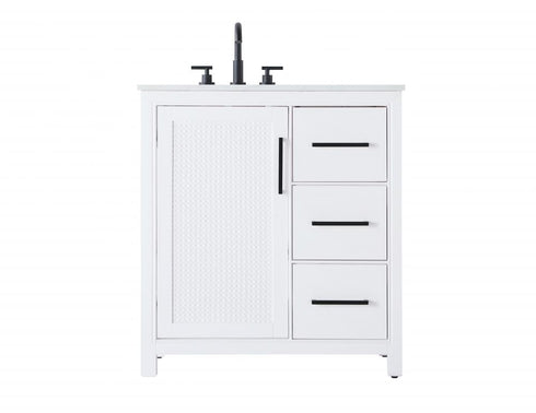Elegant Lighting Alina 32 inch Single Bathroom Vanity in Chocolate Oak Model: VF29532CO