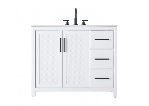 Elegant Lighting Alina 42 inch Single Bathroom Vanity in Chocolate Oak Model: VF29542CO