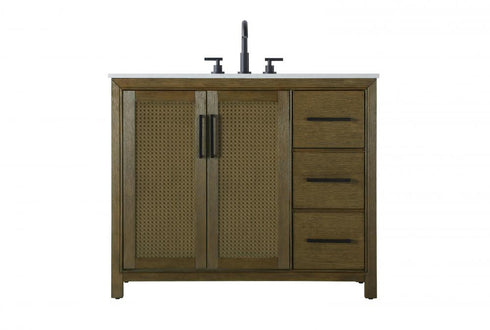 Elegant Lighting Alina 42 inch Single Bathroom Vanity in Chocolate Oak Model: VF29542CO