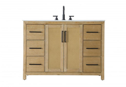 Elegant Lighting Alina 48 inch Single Bathroom Vanity in Chocolate Oak Model: VF29548CO
