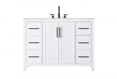 Elegant Lighting Alina 48 inch Single Bathroom Vanity in Chocolate Oak Model: VF29548CO