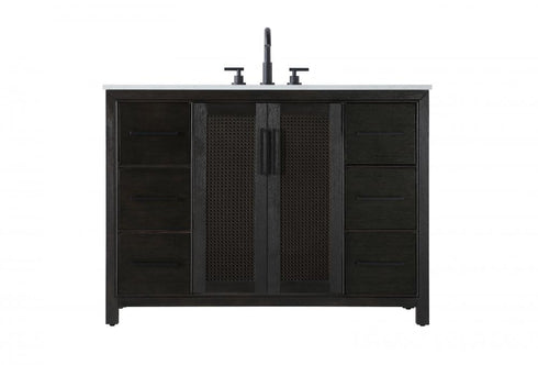 Elegant Lighting Alina 48 inch Single Bathroom Vanity in Chocolate Oak Model: VF29548CO