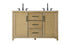 Elegant Lighting Alina 54 inch Double Bathroom Vanity in Chocolate Oak Model: VF29554DCO