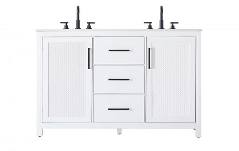 Elegant Lighting Alina 54 inch Double Bathroom Vanity in Chocolate Oak Model: VF29554DCO