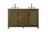 Elegant Lighting Alina 54 inch Double Bathroom Vanity in Chocolate Oak Model: VF29554DCO