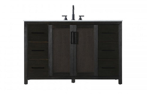 Elegant Lighting Alina 54 inch Single Bathroom Vanity in Chocolate Oak Model: VF29554CO