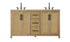 Elegant Lighting Alina 60 inch Double Bathroom Vanity in Chocolate Oak Model: VF29560DCO