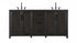 Elegant Lighting Alina 72 inch Double Bathroom Vanity in Chocolate Oak Model: VF29572DCO