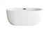 Elegant Lighting Allegra 54 inch Soaking Bathtub in Glossy White with Brushed Gold Trim Model: BT10754GW-BGD