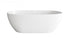 Elegant Lighting Allegra 67 inch Soaking Bathtub in Glossy White with Brushed Gold Trim Model: BT10767GW-BGD