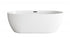 Elegant Lighting Allegra 77 inch Soaking Bathtub in Glossy White with Brushed Gold Trim Model: BT10770GW-BGD