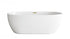 Elegant Lighting Allegra 77 inch Soaking Bathtub in Glossy White with Brushed Gold Trim Model: BT10770GW-BGD