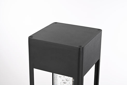 Elegant Lighting Amaris 18 inch LED Outdoor Post light in Black in Black and Clear Finish Model: OD604P18BK