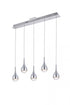 Elegant Lighting Amherst Collection LED 5 Light chandelier 34 Inch x 4 Inch x 9 Inch chrome finish Model: 3805D33C