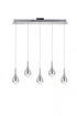 Elegant Lighting Amherst Collection LED 5 Light chandelier 34 Inch x 4 Inch x 9 Inch chrome finish Model: 3805D33C
