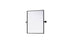 Elegant Lighting Amoura Metal Frame Mirror 20 Inch W x 24 Inch H in Black Model: MR6H2024BLK